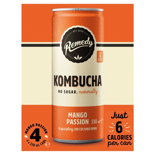 Remedy Kombucha Mango Passion Multipack