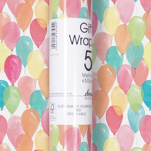 Balloons Gift Wrap Roll thumbnail 2