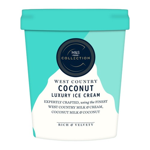 M&S Collection West Country Coconut Luxury Ice Cream thumbnail 2