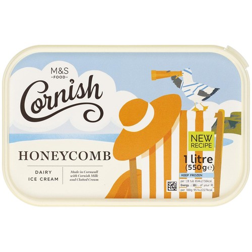 M&S Cornish Honeycomb Ice Cream thumbnail 2
