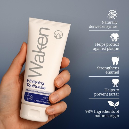 Waken Whitening Toothpaste PepperMint thumbnail 2