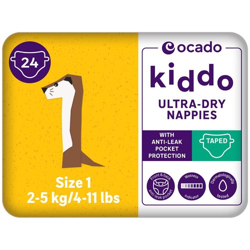 Ocado Kiddo Ultra-Dry Nappies Size 1 (2-5kg) thumbnail 2