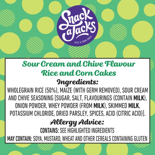 Snack a Jacks Sour Cream & Chive Jumbo Rice Cakes thumbnail 3