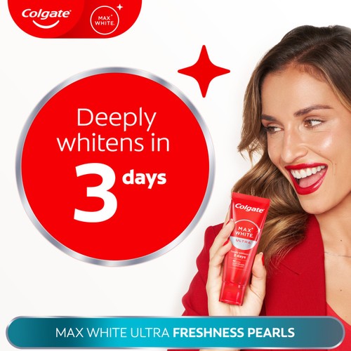 Colgate Max White Ultra Fresh Pearls At Home Teeth Whitening Toothpaste thumbnail 2