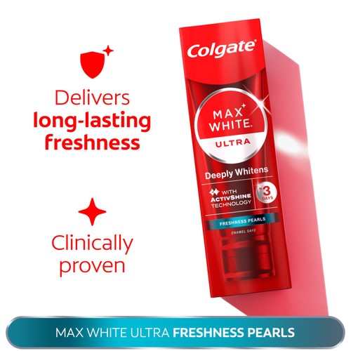 Colgate Max White Ultra Fresh Pearls At Home Teeth Whitening Toothpaste thumbnail 3