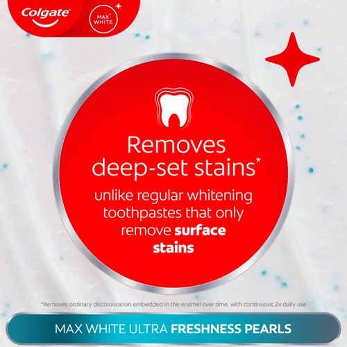 Colgate Max White Ultra Fresh Pearls At Home Teeth Whitening Toothpaste thumbnail 5