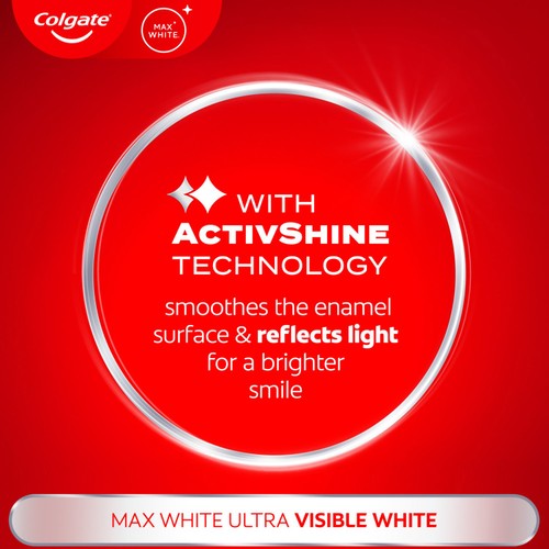 Colgate Max White Ultra Active Foam At Home Teeth Whitening Toothpastee thumbnail 4