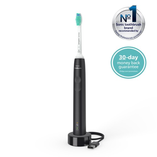 Philips Sonicare Series 3100 Black Electric Toothbrush thumbnail 2