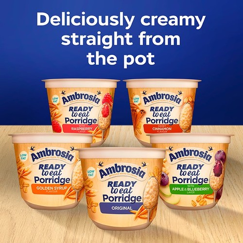 Ambrosia Ready to Eat Porridge Oat Cereal Pot Original thumbnail 4