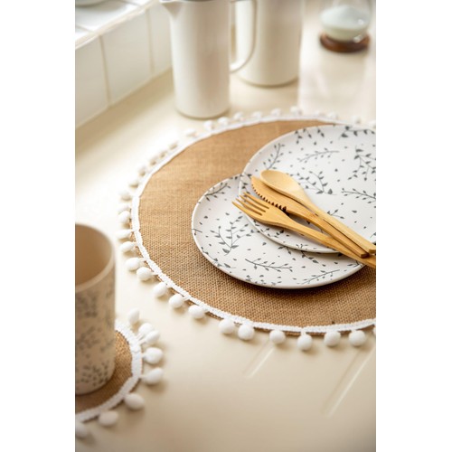 Natural Elements Set of 4 Hessian Placemats, Gift tied and tagged thumbnail 4