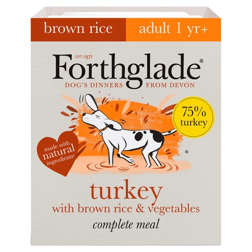 Forthglade Natural Brown Rice Wet Dog Food Turkey with Veg thumbnail 2