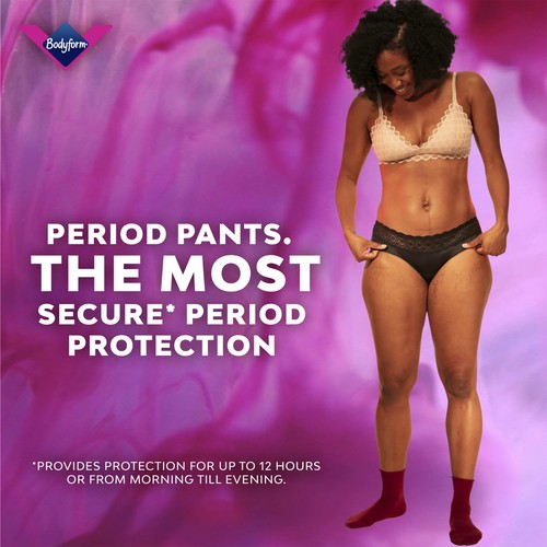 Bodyform Intimawear Bikini Period Pants Washable Underwear, Black XL thumbnail 2