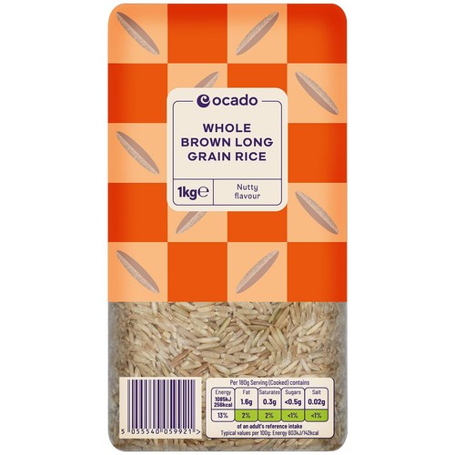Ocado Brown Long Grain Rice thumbnail 2