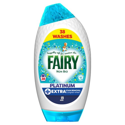 Fairy Platinum Non Bio Washing Liquid Gel 38 Washes thumbnail 2