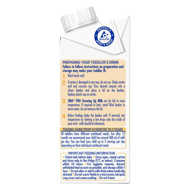 SMA 3 Toddler Baby Milk Ready to Drink Liquid Formula 1-3 Years 200ml thumbnail 8