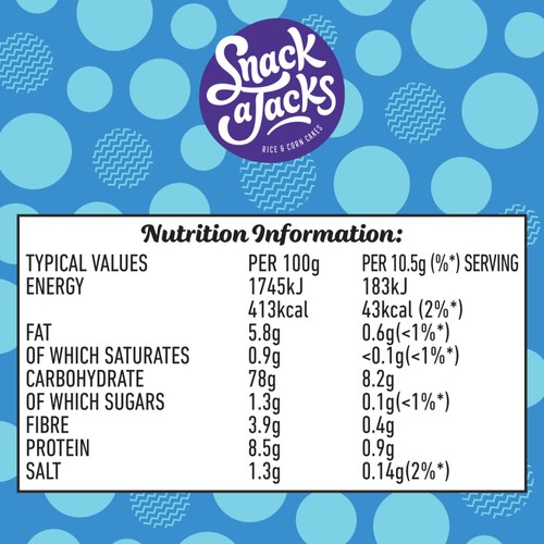 Snack a Jacks Salt & Vinegar Jumbo Rice Cakes thumbnail 2