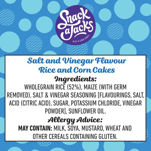 Snack a Jacks Salt & Vinegar Jumbo Rice Cakes thumbnail 3
