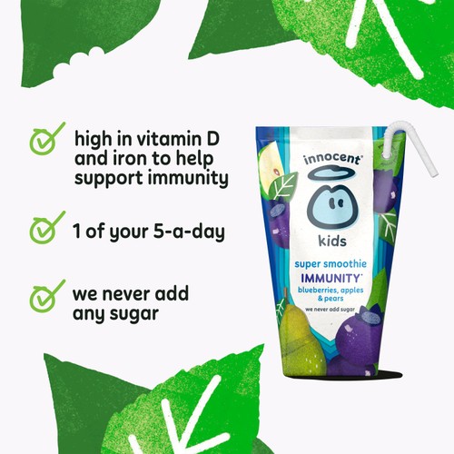 Innocent Kids Blueberries, Apples & Pears Super Smoothies with vitamins thumbnail 3