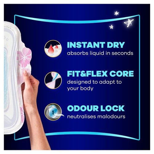 Always Platinum Secure Night Sanitary Towels Wings Size 4 thumbnail 5