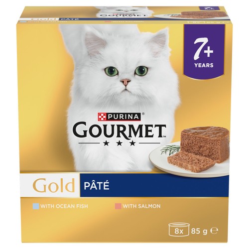 Gourmet Gold Senior 7+ Pate Fish Wet Cat Food