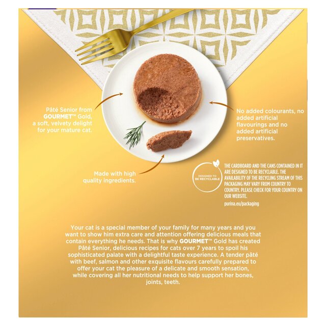 Gourmet Gold Senior 7+ Pate Fish Wet Cat Food thumbnail 4