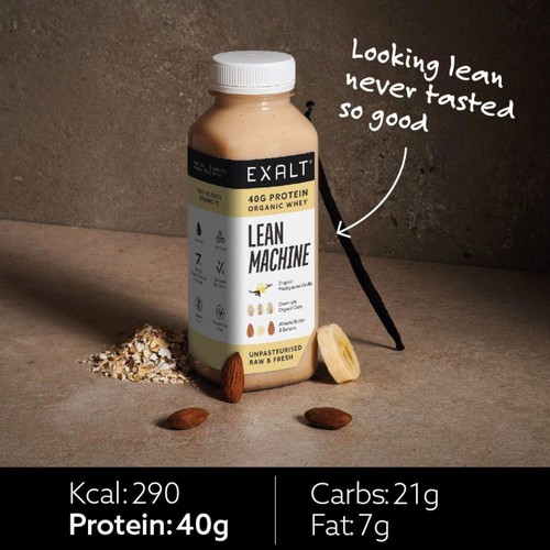 EXALT Lean Machine Fresh Protein Shake Organic Madagascan Vanilla thumbnail 4