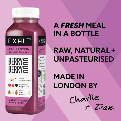 EXALT Berry Berry Good Fresh Vegan Protein Smoothie Berries & Vanilla  thumbnail 3