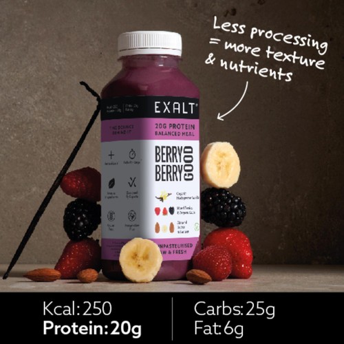 EXALT Berry Berry Good Fresh Vegan Protein Smoothie Berries & Vanilla  thumbnail 4