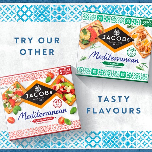 Jacob's Mediterranean Pinch of Salt Crackers Multipack thumbnail 4