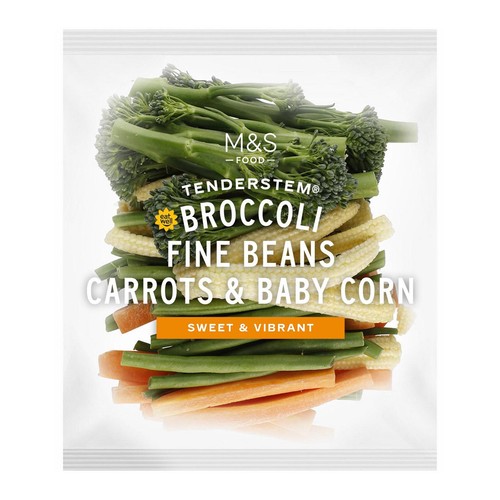 M&S Tenderstem Broccoli Fine Beans Carrots & Baby Corn