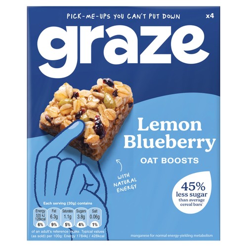 Graze Vegan Lemon Blueberry Snack Bars