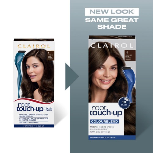 Clairol Root Touch-Up Permanent Hair Dye 4 Dark Brown, Full Coverage thumbnail 2