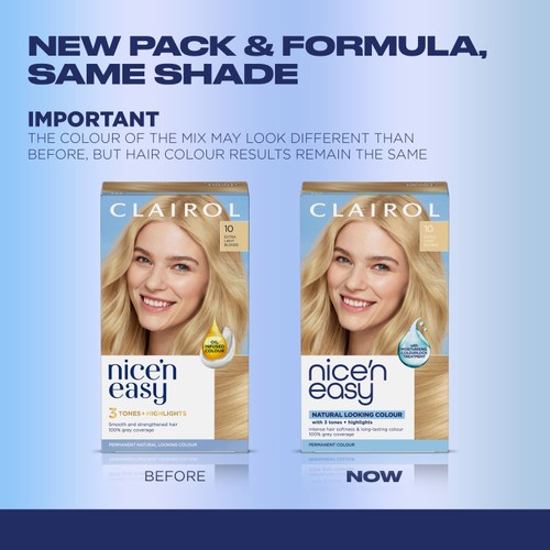 Clairol Nice'n Easy Hair Dye, 10 Extra Light Blonde thumbnail 2