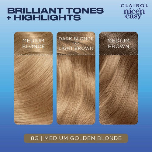 Clairol Nice'n Easy Hair Dye, 8G Medium Honey Blonde thumbnail 3