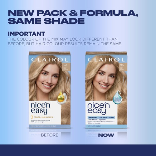 Clairol Nice'n Easy Hair Dye, 9A Light Ash Blonde thumbnail 2