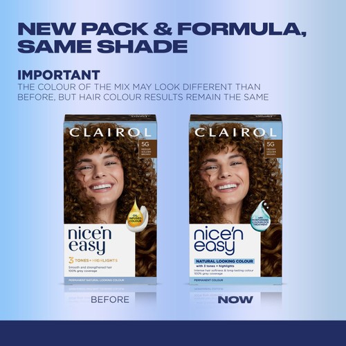Clairol Nice'n Easy Hair Dye, 5G Medium Golden Brown thumbnail 2