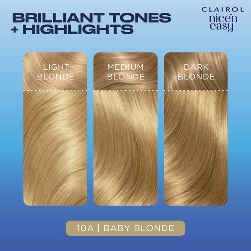 Clairol Nice'n Easy Hair Dye, 10A Baby Blonde thumbnail 3