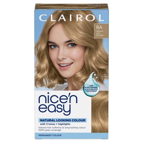 Clairol Nice'n Easy Hair Dye, 8A Medium Ash Blonde