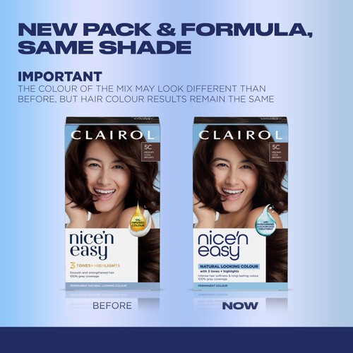 Nice n Easy Hair Dye Medium Cool Brown 5C thumbnail 2