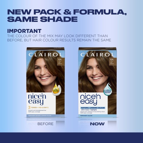 Clairol Nice'n Easy Hair Dye, 6A Light Ash Brown thumbnail 2
