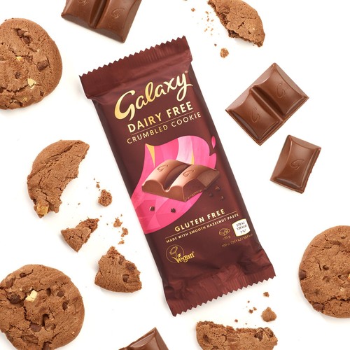 Galaxy Vegan Dairy Free Smooth Crumbled Cookie Chocolate thumbnail 3