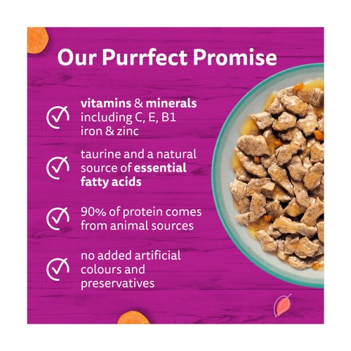 Whiskas 1+ Tasty Mix Catch of the Day Adult Wet Cat Food Pouches in Gravy thumbnail 2