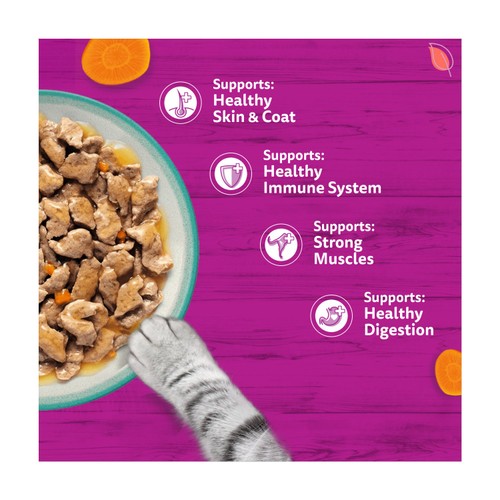 Whiskas 1+ Tasty Mix Catch of the Day Adult Wet Cat Food Pouches in Gravy thumbnail 4