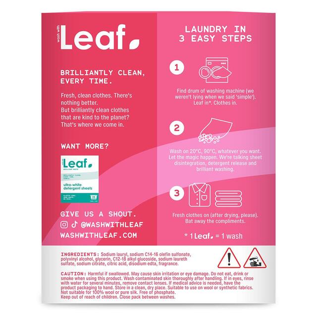Wash with Leaf Non Bio Laundry Sheets 50 thumbnail 3