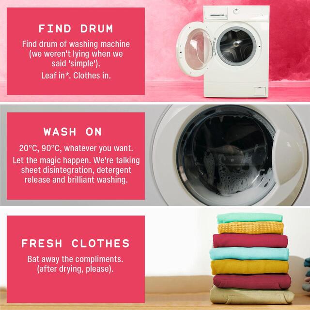 Wash with Leaf Non Bio Laundry Sheets 50 thumbnail 8