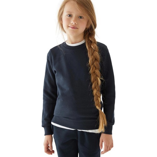 M&S Unisex Regular Fit School Sweatshirt, 3-4 Years, Navy thumbnail 2