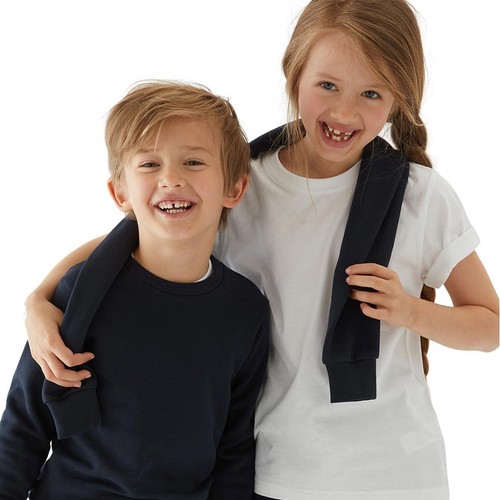 M&S Unisex Regular Fit School Sweatshirt, 3-4 Years, Navy thumbnail 4