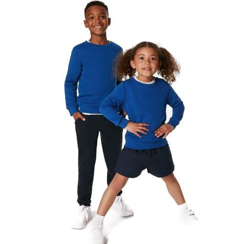 M&S GOODMOVE Unisex Regular Fit School Sweatshirt, 7-8 Years, Royal Blue thumbnail 4