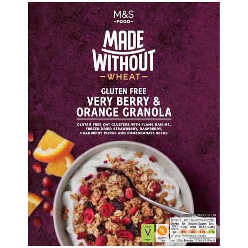 M&S Made Without Very Berry & Orange Granola