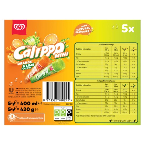 Calippo Mini Orange & Lemon-Lime Ice Lollies thumbnail 7